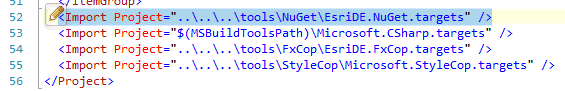 Screenshot for Using NuGet in a MSBuild-target to have the packages at the last stand