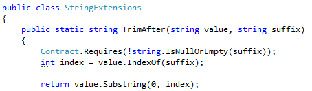 Screenshot for Let ReSharper and Code Contracts work together
