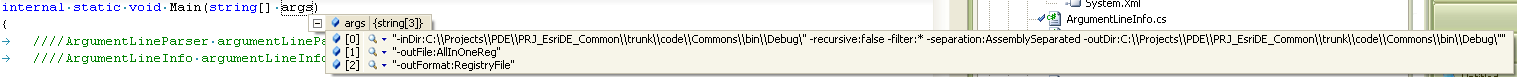 Screenshot for Parsing argument line with a folder-parameter ending with backslash